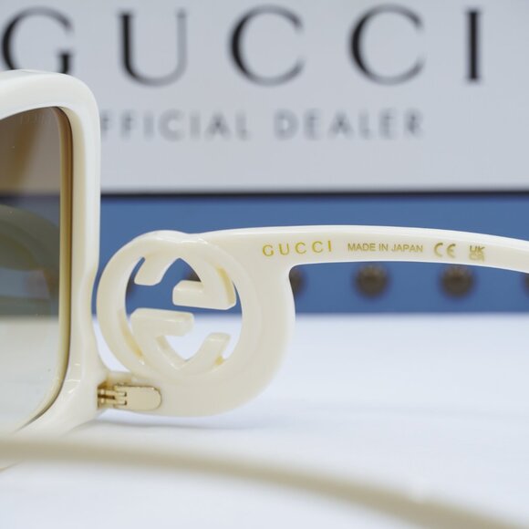 Gucci GG1326S 002 Square Sunglasses – Ivory main image 13